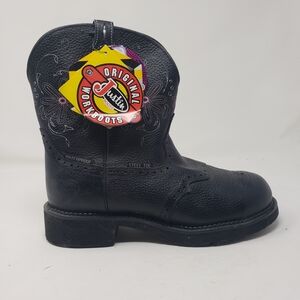 Justin 8" Wanette Steel Toe Boots Black